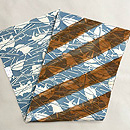 松原工房 松葉と銀杏文様の名古屋帯 帯裏