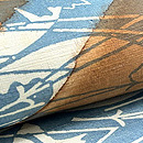 松原工房 松葉と銀杏文様の名古屋帯 質感・風合