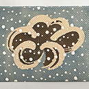 松原工房 寒椿文様名古屋帯　前柄