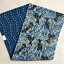 松原工房 松原与七作 雪囲いと水仙文様名古屋帯 帯裏