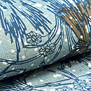 松原工房 松原与七作 雪囲いと水仙文様名古屋帯 質感・風合