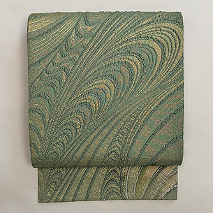 ふくれ織袋帯 銘入り