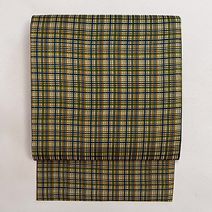 吉野格子能装束崩し名古屋帯