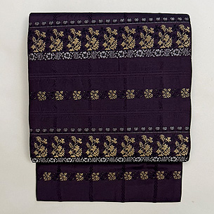 更紗文様の開き名古屋帯