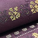 更紗文様の開き名古屋帯　質感・風合