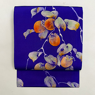 江戸柿の染め名古屋帯