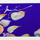 江戸柿の染め名古屋帯　前柄