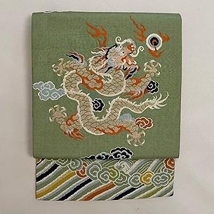 昇り龍文様綴れの名古屋帯