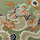 昇り龍文様綴れの名古屋帯　質感・風合