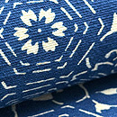 松原工房 松原良夫作 切り唐草に三つ盛り花亀甲名古屋帯 質感・風合