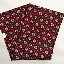 蘇芳色花丸文様和更紗写し名古屋帯　帯裏