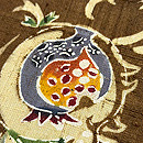 柘榴唐草文紬名古屋帯　質感・風合