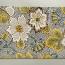 江戸期堺更紗花唐草文様名古屋帯　前柄