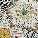 江戸期堺更紗花唐草文様名古屋帯　質感・風合