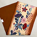 更紗文様かわいい染め帯　帯裏