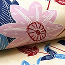 更紗文様かわいい染め帯　質感・風合