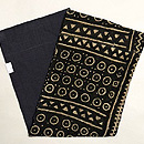 マリ共和国の泥染木綿の名古屋帯　帯裏