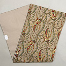 ヨーロッパ更紗ベージュの名古屋帯　帯裏