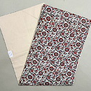 ヨーロッパ更紗赤い小花の名古屋帯　帯裏