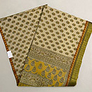 インド更紗黄色小花文様名古屋帯　帯裏