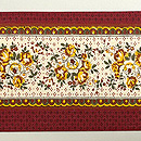 ヨーロッパ更紗花束横段の名古屋帯　前柄