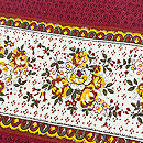 ヨーロッパ更紗花束横段の名古屋帯　質感・風合