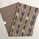 江戸期手績み糸で織った矢羽文様名古屋帯　帯裏