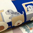 おもちゃ柄の名古屋帯　質感・風合