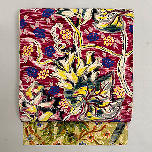 絵画タッチの名古屋帯