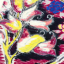 絵画タッチの名古屋帯　質感・風合