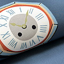 時計文様の帯　質感・風合