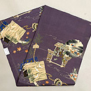 文芸文様の帯　帯裏