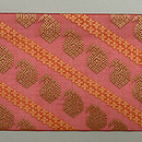 桃色のインドサリーの帯　前柄