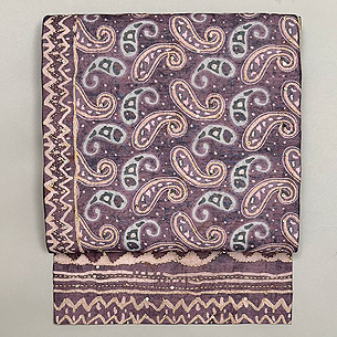 ペイズリー文様のサリーの帯