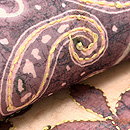 ペイズリー文様のサリーの帯　質感・風合