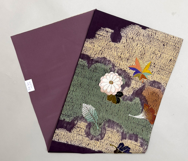 アンティーク帯 刺繍帯 果物刺繍名古屋帯帯22-06-28ご売約済 | アンティーク着物の灯屋2