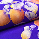 柿枝文様の名古屋帯　質感・風合