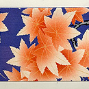 色紅葉文の名古屋帯　前柄