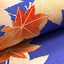 色紅葉文の名古屋帯　質感・風合