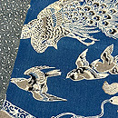 江戸縮鳥尽くし文様の名古屋帯　質感・風合