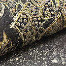 皆川月華作　龍船文様の名古屋帯　質感・風合