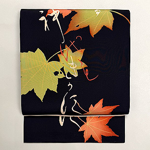 竜田川文様の名古屋帯