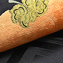 柿の刺繍名古屋帯　質感・風合