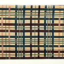 烏瓜にカラス織り文様の名古屋帯　前柄