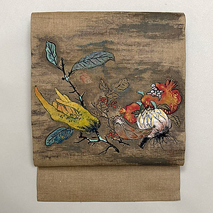 果物文様の名古屋帯