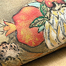 果物文様の名古屋帯　質感・風合