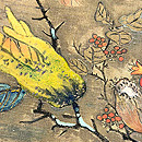 果物文様の名古屋帯　質感・風合