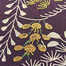 御所解き文様の名古屋帯　質感・風合