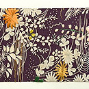 御所解き文様菊柄の名古屋帯　前柄