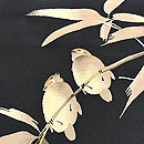 竹に雀綴れの単衣名古屋帯　質感・風合